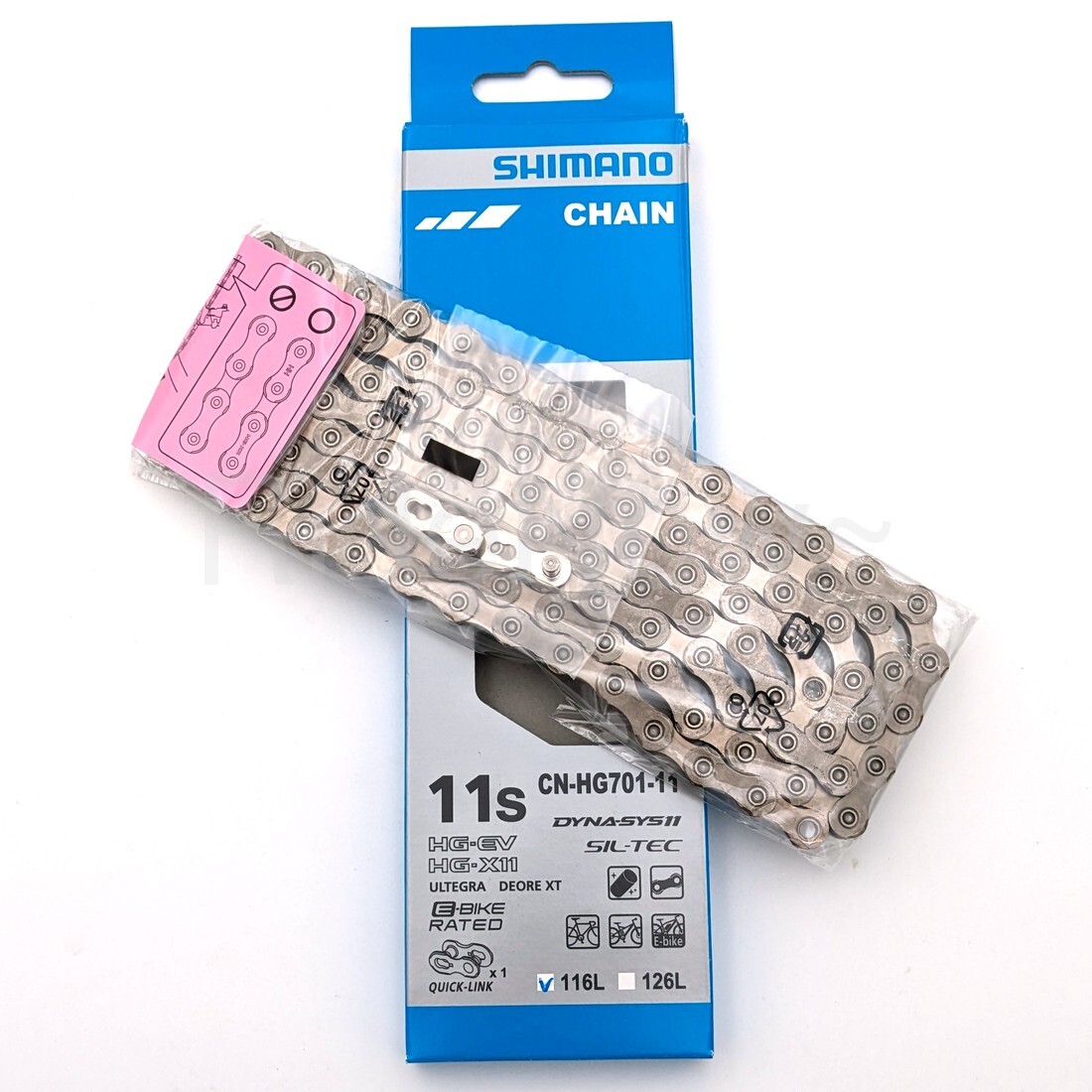 Shimano CN-HG701-11+Missing link 11Speed MTB Road E-Bike Chain 116 Links NEW