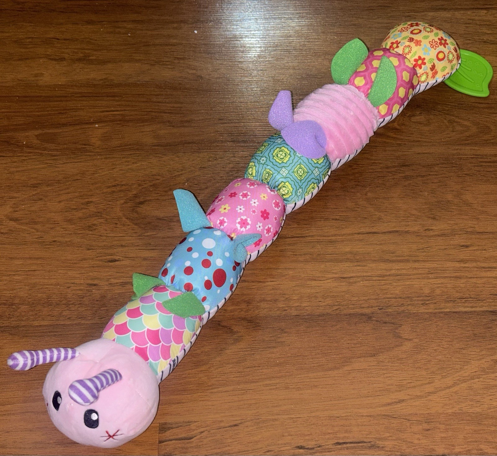 Caterpillar Plush Rattle Teether 22" Sensory Crinkle Tummy Time Dololo US49