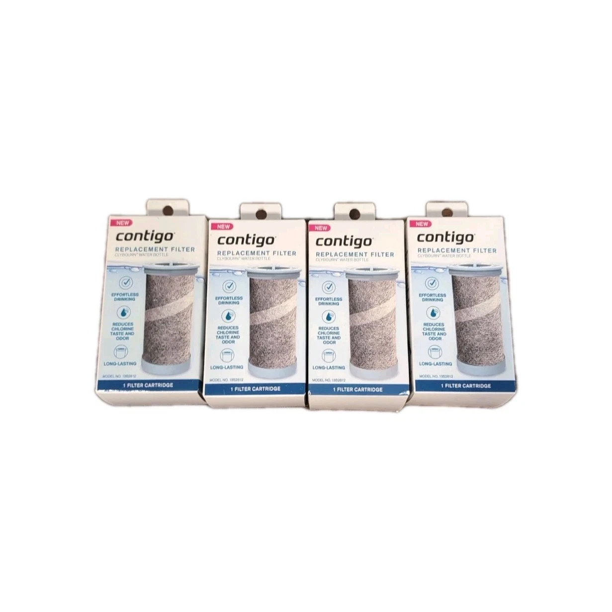 4 x Contigo Clybourn FreeFlow Carbon Fiber Replacement Filter 1352812