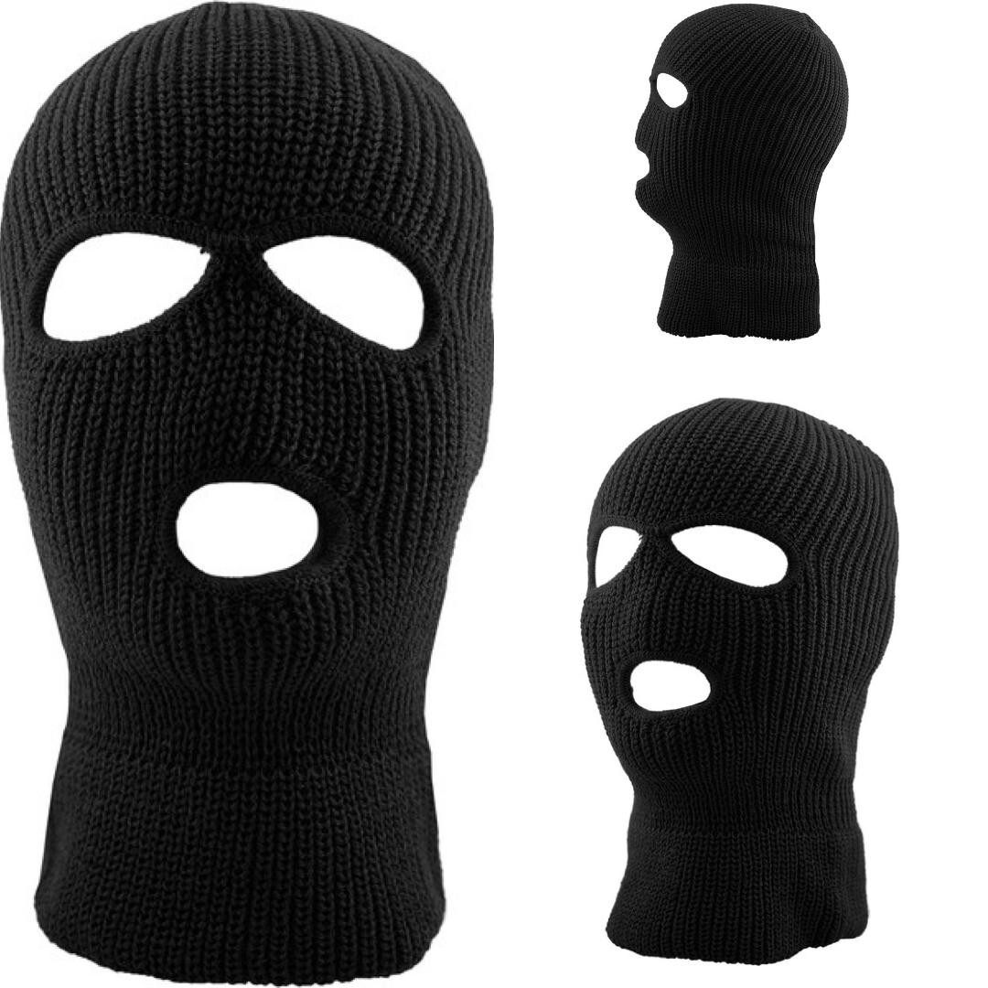 brand new unisex 3 Hole Ski Mask Warm Balaclava Winter Ski Hat one size black