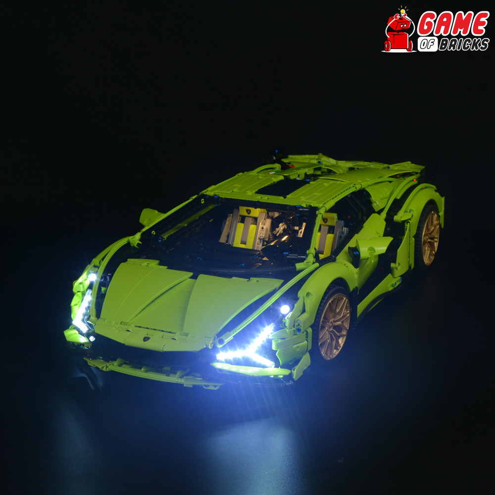 LED Light Kit for Lamborghini Sián FKP 37 Compatible with LEGO® 42115 (Classic)