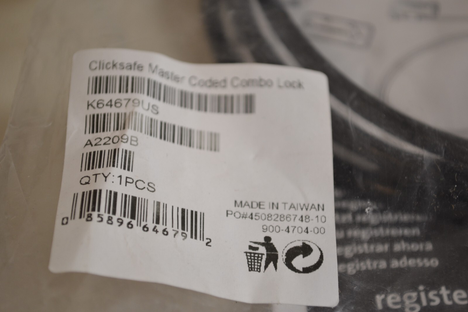 Kensington ClickSafe Master Coded Combination Lock K64679US