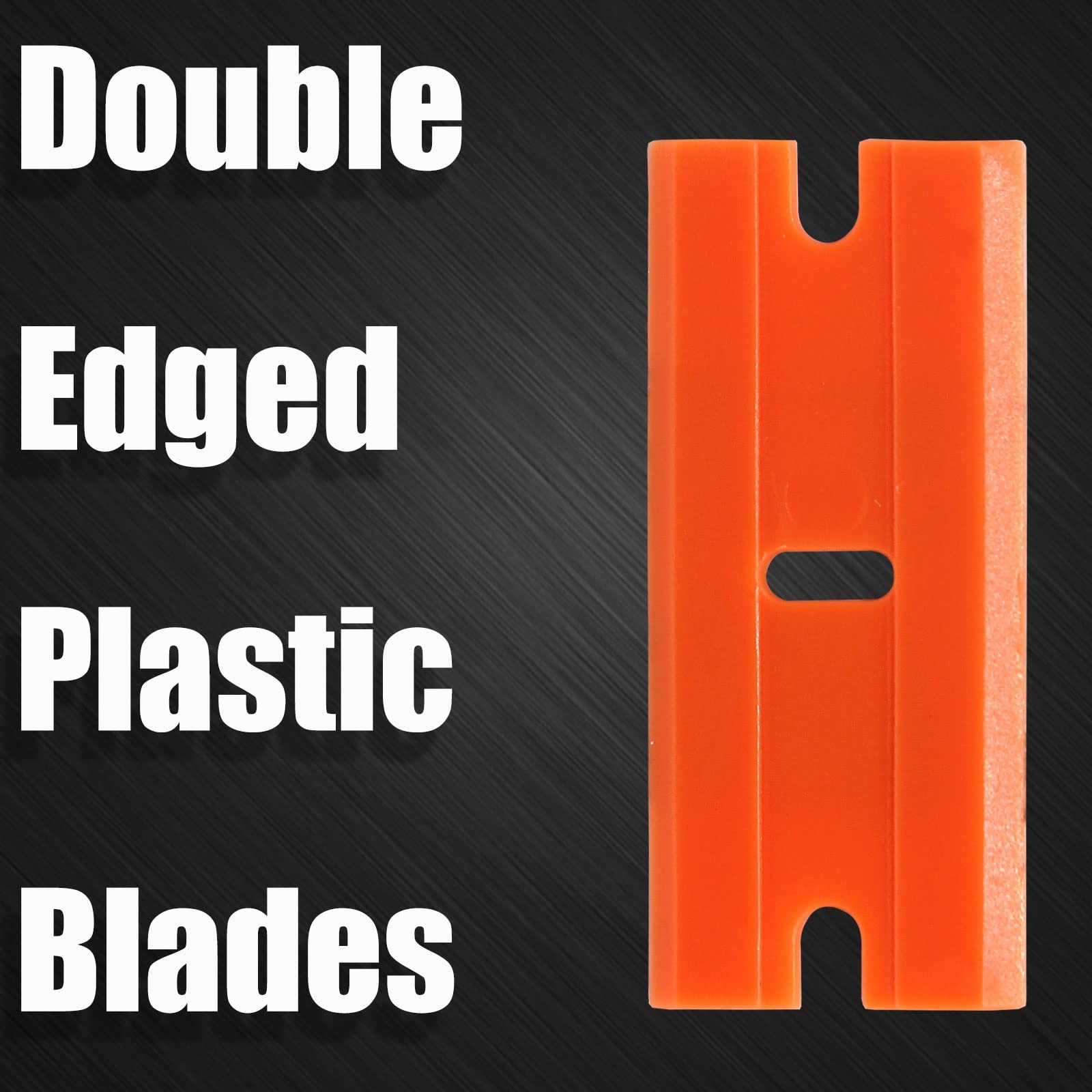 100pcs Plastic Razor Blades, Double Edged Plastic Scraper Blades Replacement ...