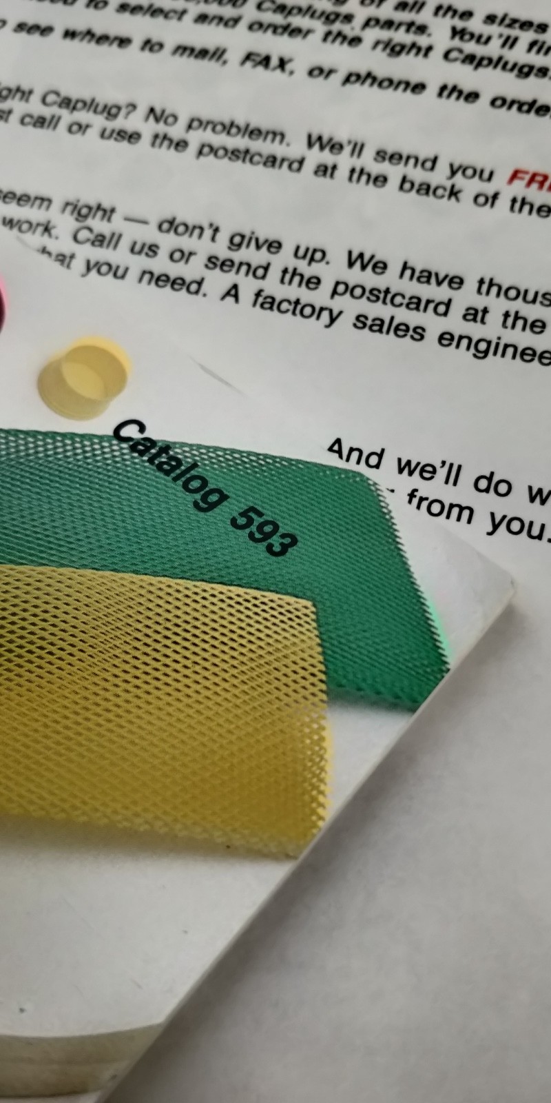 1993 CAPLUGS catalog #593 caps and plugs C7