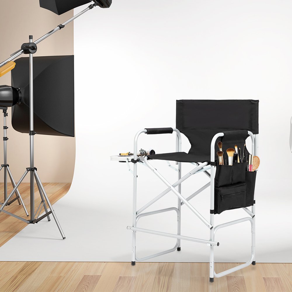 Tall Directors Chair Foldable 41" Camping Chair w/ Side Table for Camping Artist