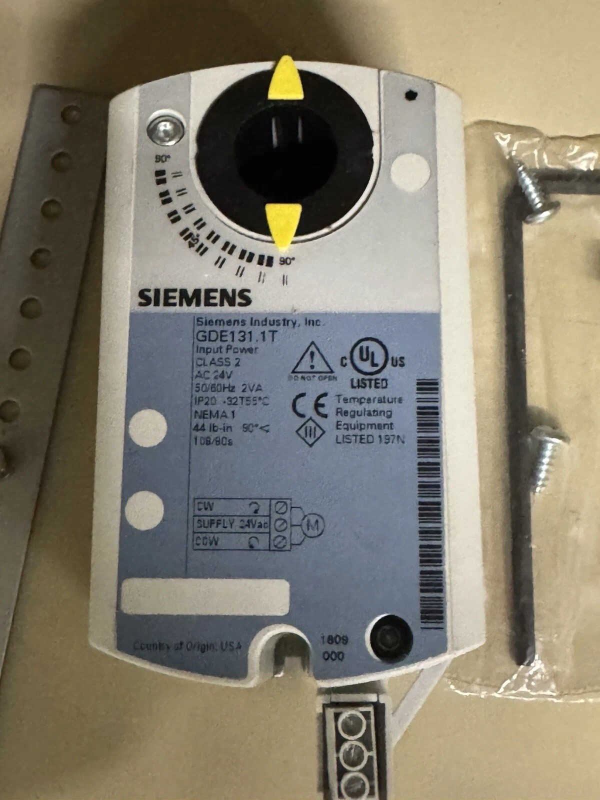 Siemens GDE131.1T 24VAC Actuator