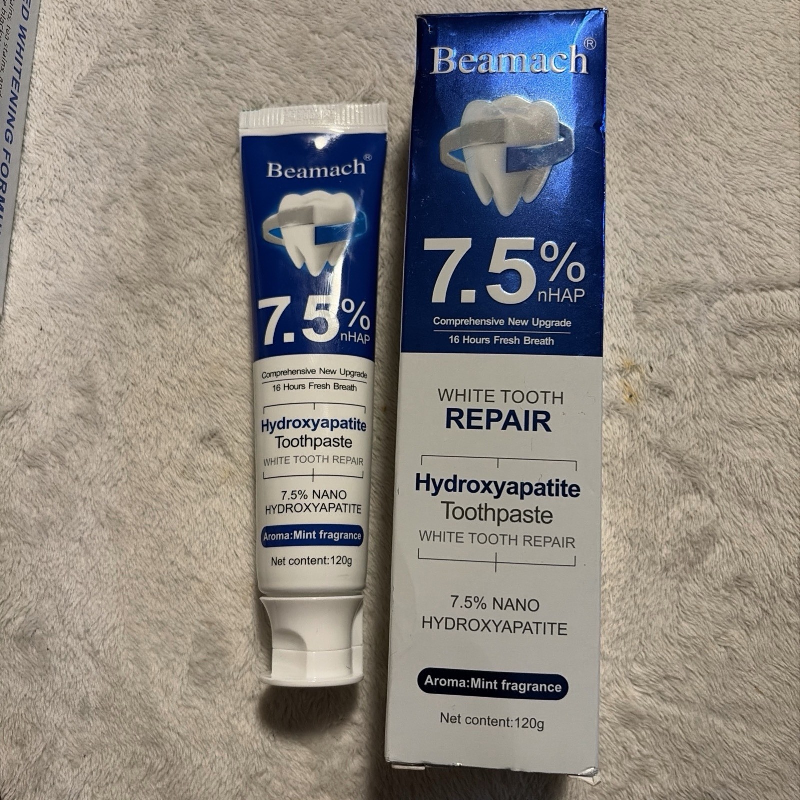 Beamach Hydroxyapatite Toothpaste 7.5 Fluoride-Free 4.23oz 1 Pack