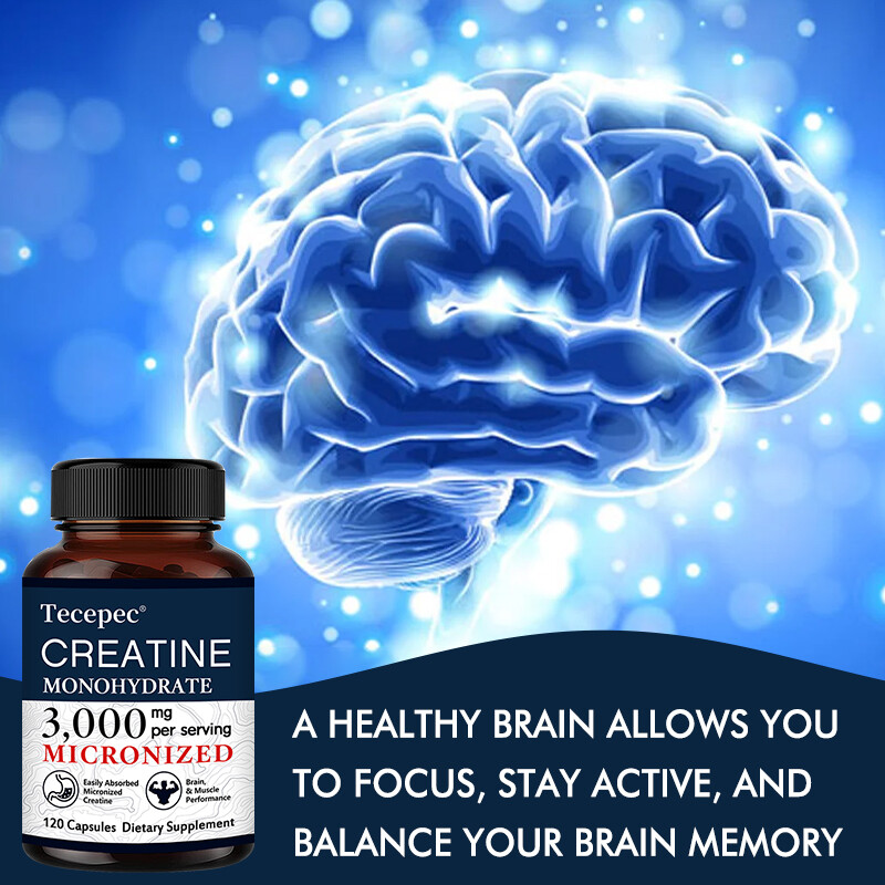 Creatine Monohydrate Capsules 3000mg - Increase Strength and Build Muscle