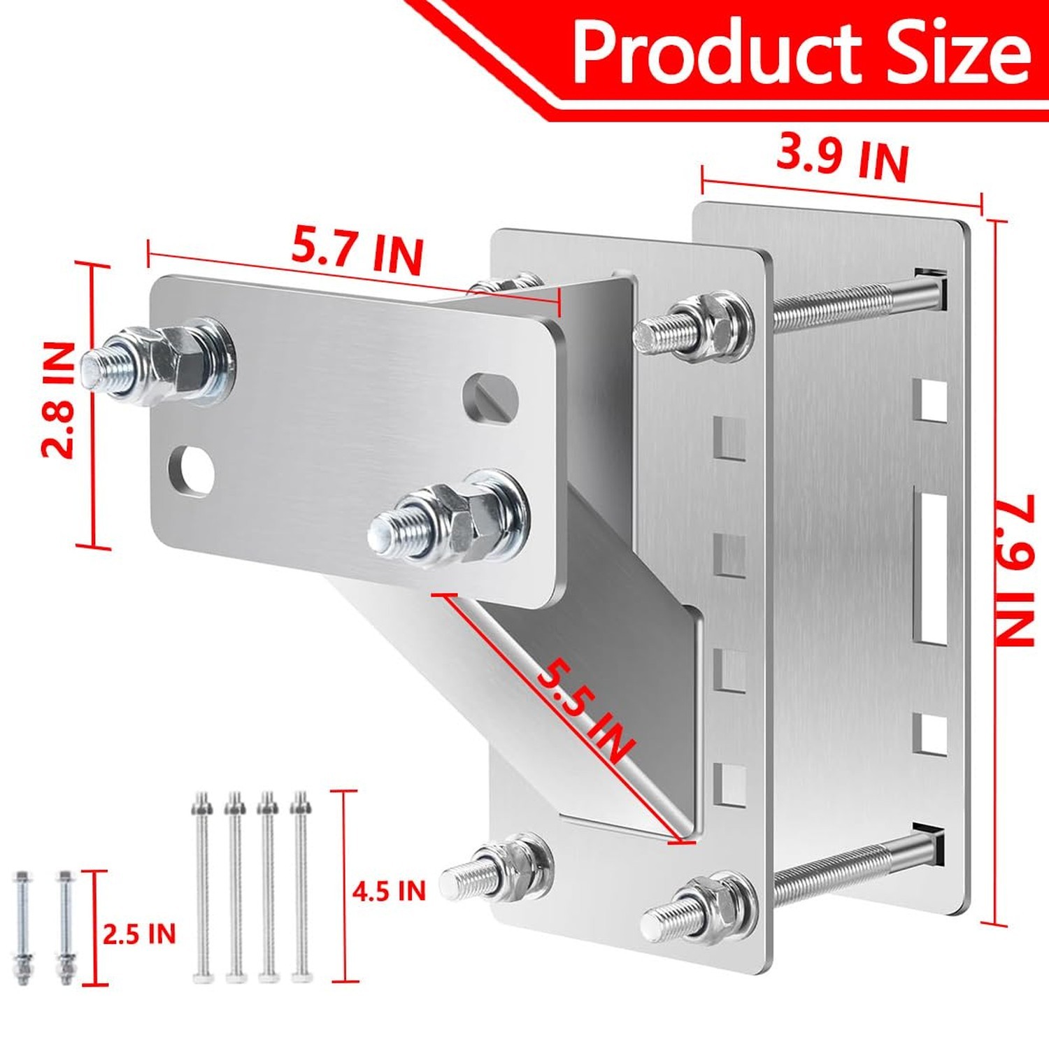 Spare Tire Carrier, Stainless Steel Spare Tire Mount for Boat Trailer, Fits M...