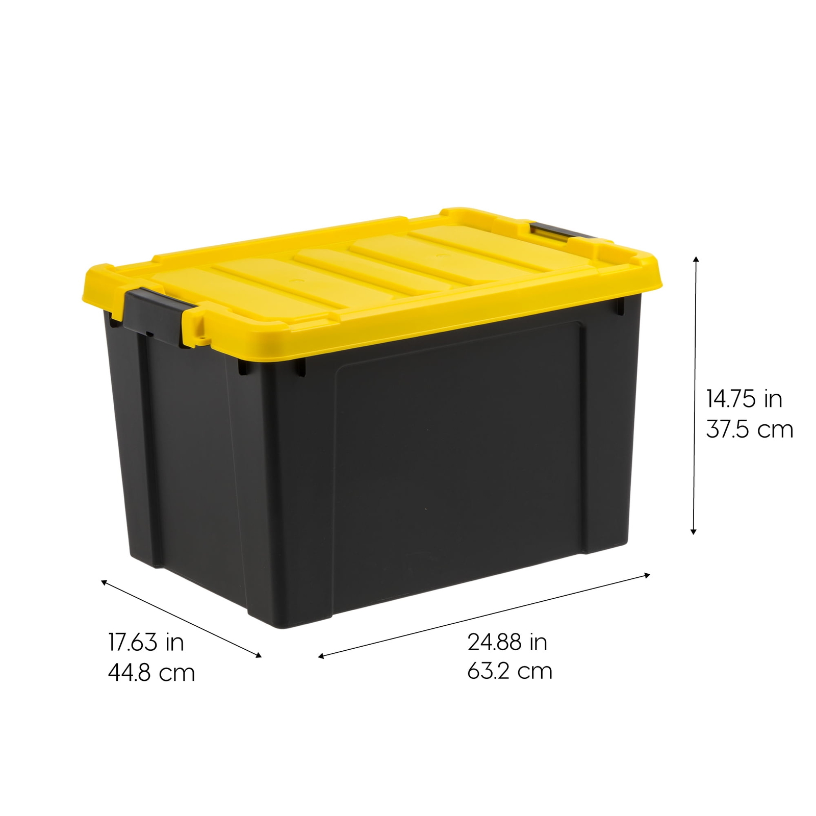 19 Gal.Plastic Storage Bins with Lids,Latching Totes, Heavy Duty Containers 2Pk