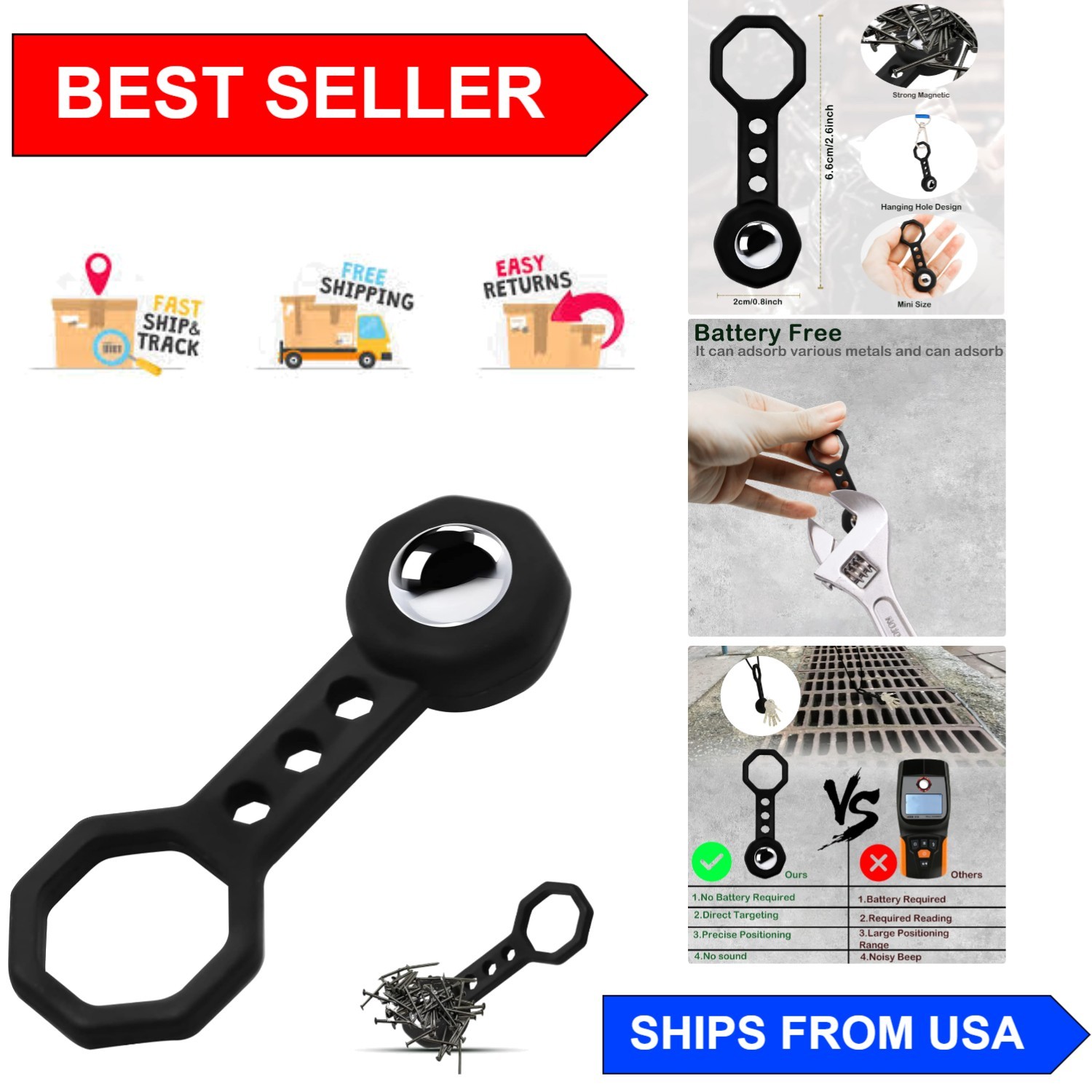 User-Friendly Stud Finder Wall Scanner - Detects Metal and Wood with Ease