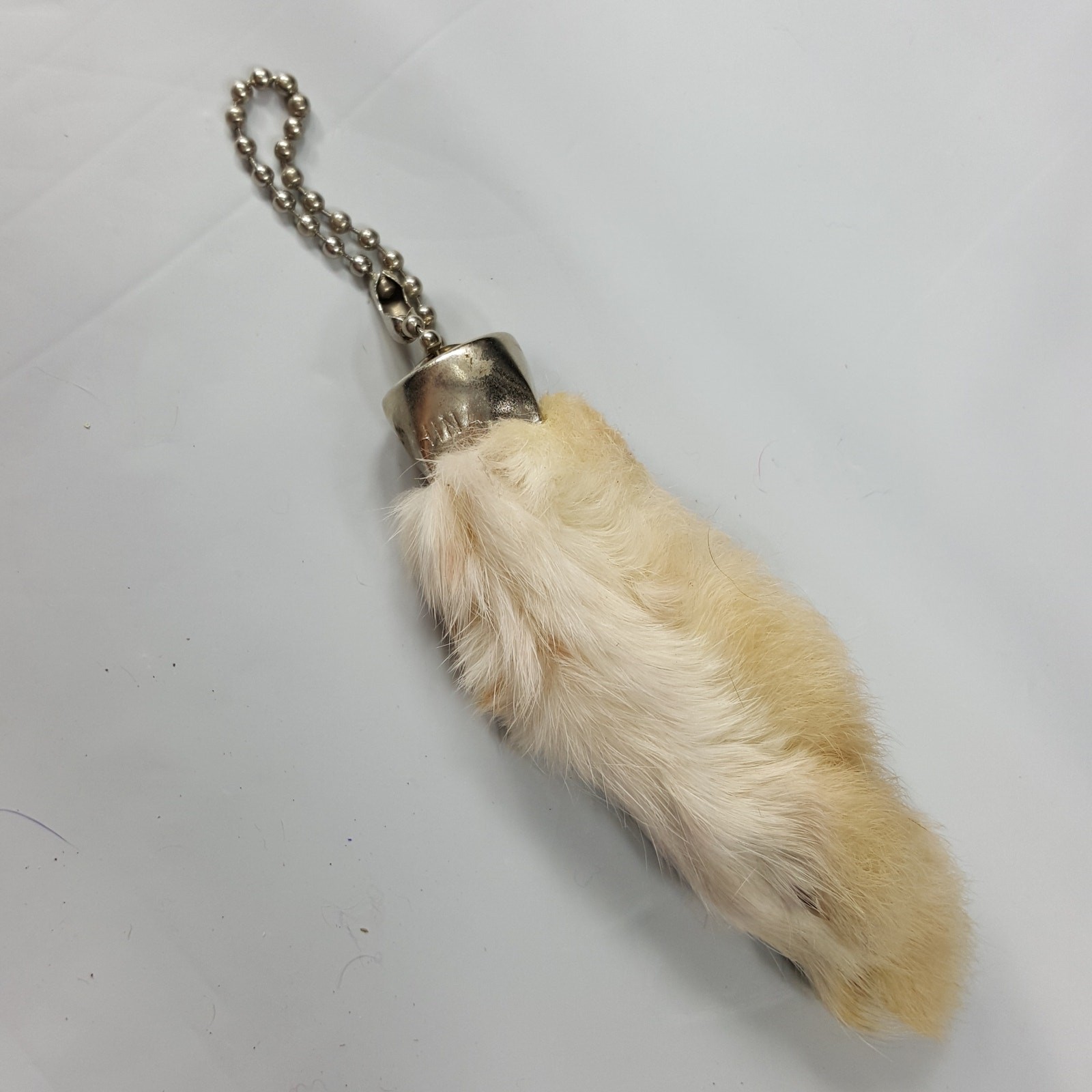 Bulk 50 New Lucky Rabbits Foot Key Chain, Zipper Pull, Charm Natural Colors