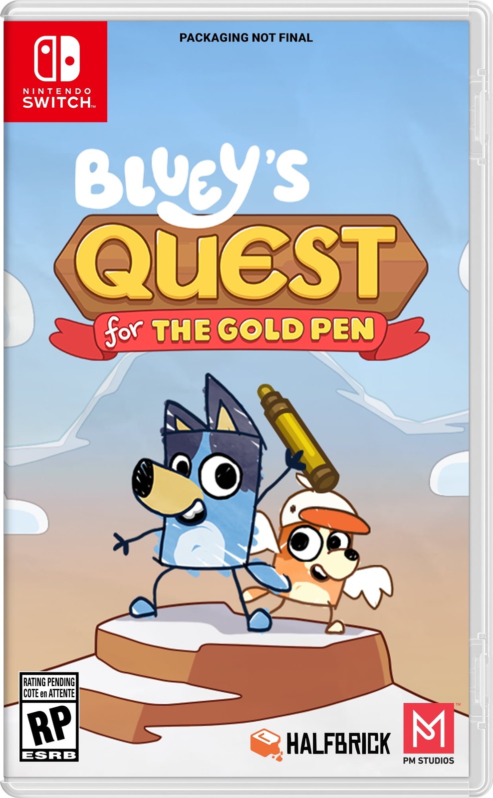 Nintendo Bluey's Quest for the Gold Pen Action Adventure Video Game for Nintendo