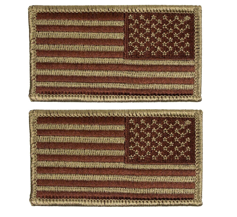 US Spice Brown Air Force Flag Reverse OCP Patch with Hook Fastener 2 Pack