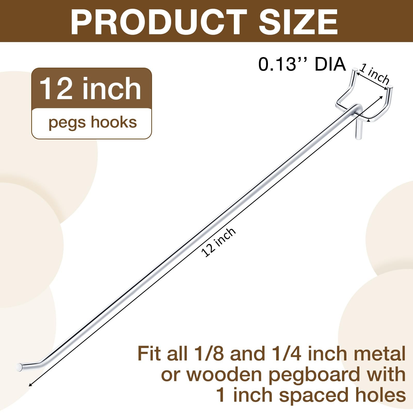100 Pack Peg Board Hooks Stainless Steel Pegboard Hooks Shelving Display Hanging