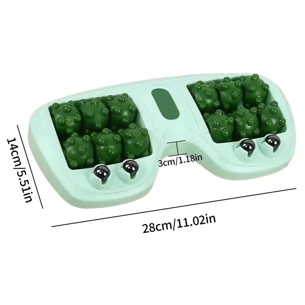 Double Foot Manual Massage Roller Ergonomic Relieving Tool Exercise Equipment fo