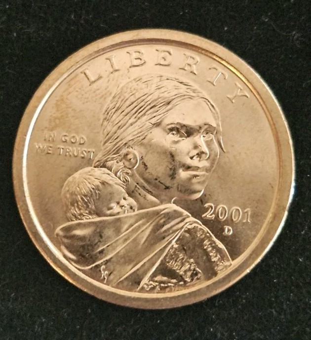 BU 2001 D Sacagawea Dollar