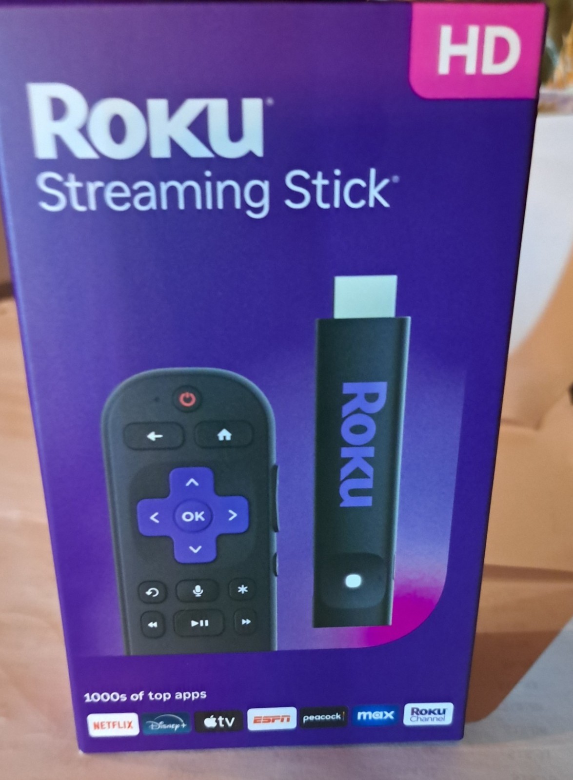 Roku Streaming Stick HD Media Player with Voice Remote – 2025 Model