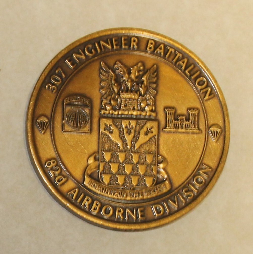 307th Engineer Battalion 82nd Airborne Divison Army Challenge Coin