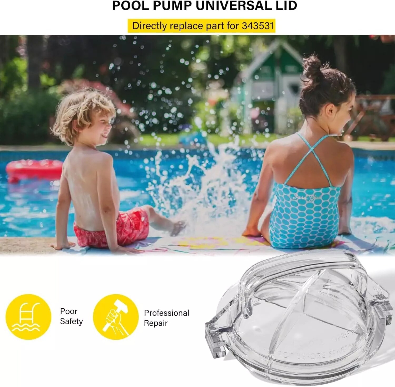 For Pentair 354531 Universal Lid Replacement Sta-Rite Dynamo Aboveground Pool