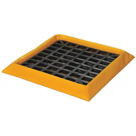 Eagle Mfg T8101g Spill Tray, Yellow, Square, 10 Gal