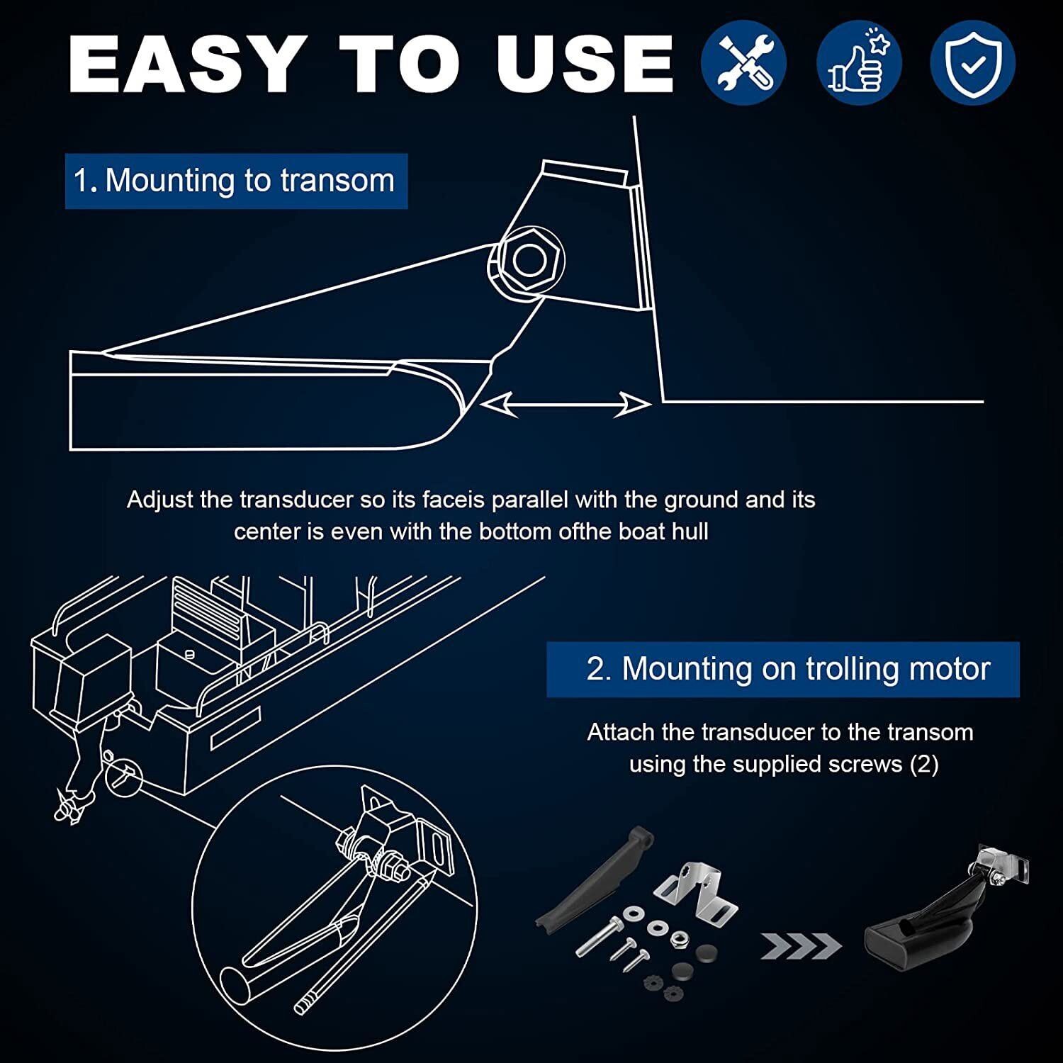 Sensor Mounting Bracket Compatible with DSI Skimmer Transom 000-10262-001