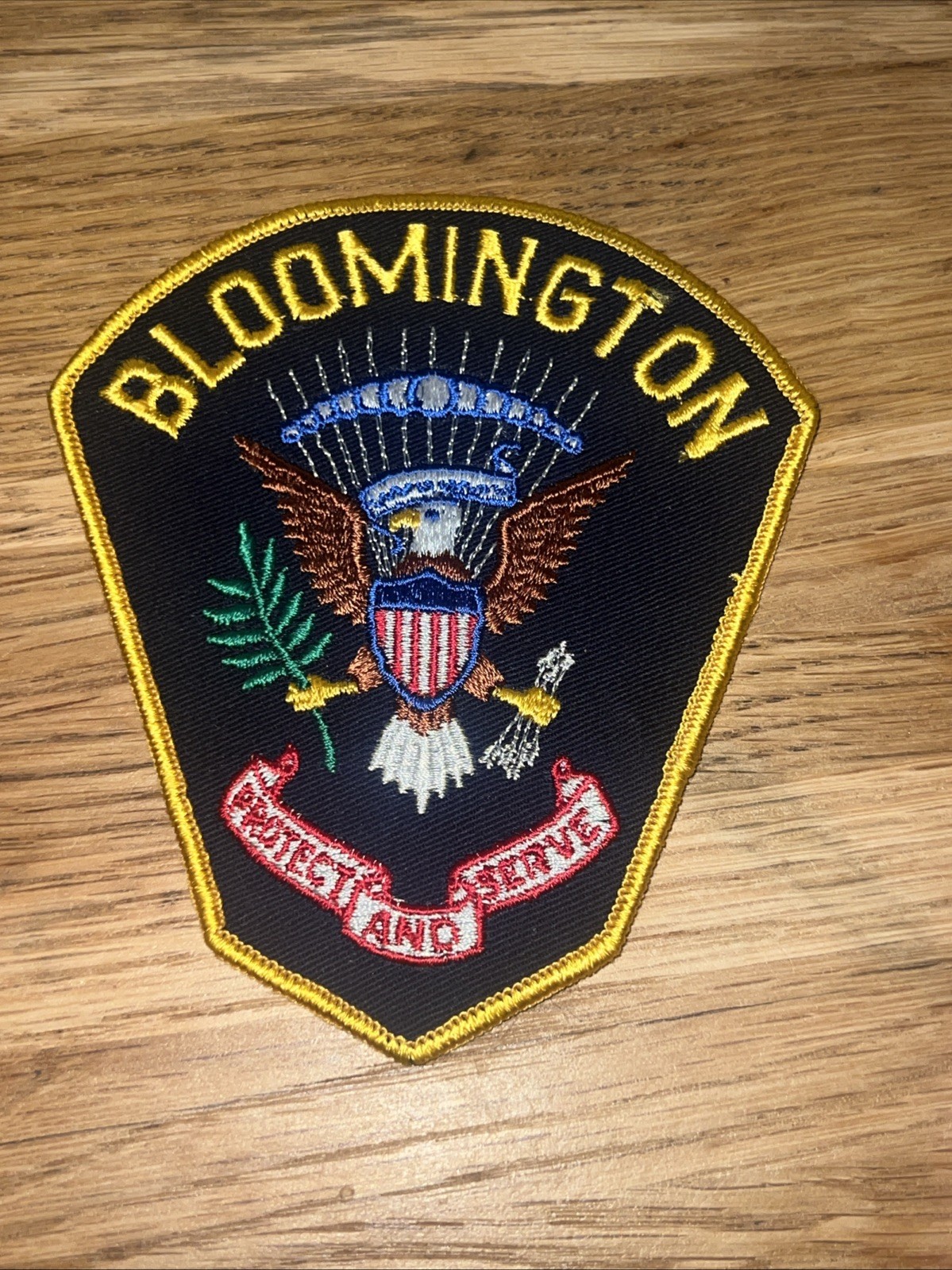 Vintage Obsolete Police Patch Bloomington Illinois