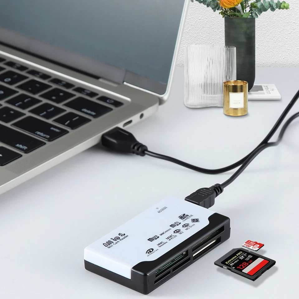 Card Reader USB1.1/USB2.0/USB3.0 Micro SD TF CF Smart Memory Adapter Laptop US
