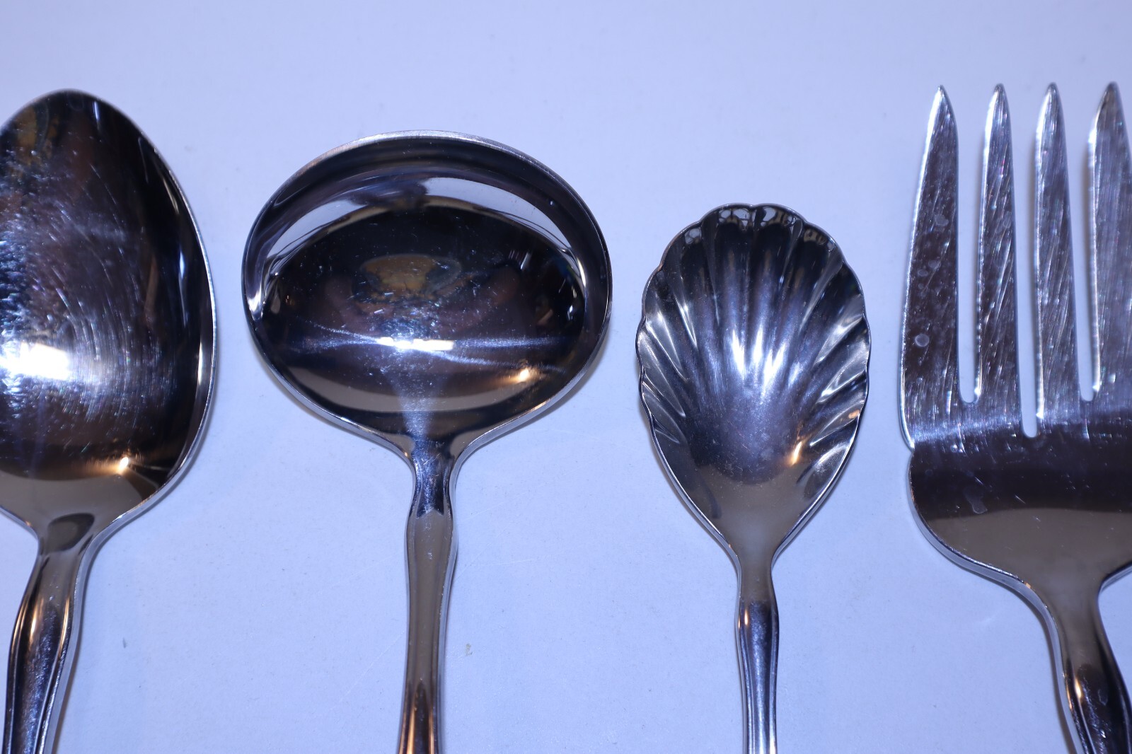 Reed And Barton REGENCY Stainless Flatware 6 Piece Serving Set Ladle Knife Fork+
