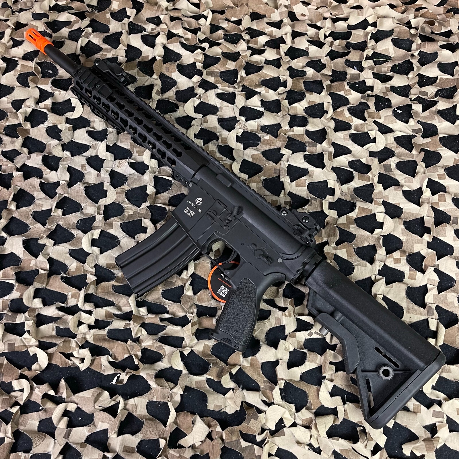 NEW Evolution Recon S 14.5" Carbontech AEG Airsoft Gun - Black/Black (94171)