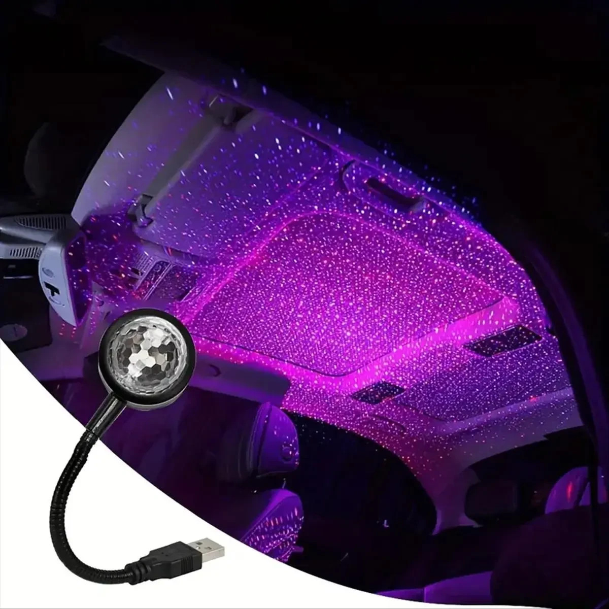 USB Projection Lamp, 1 Count Music Sync Mini Starry Sky Projector Light with USB