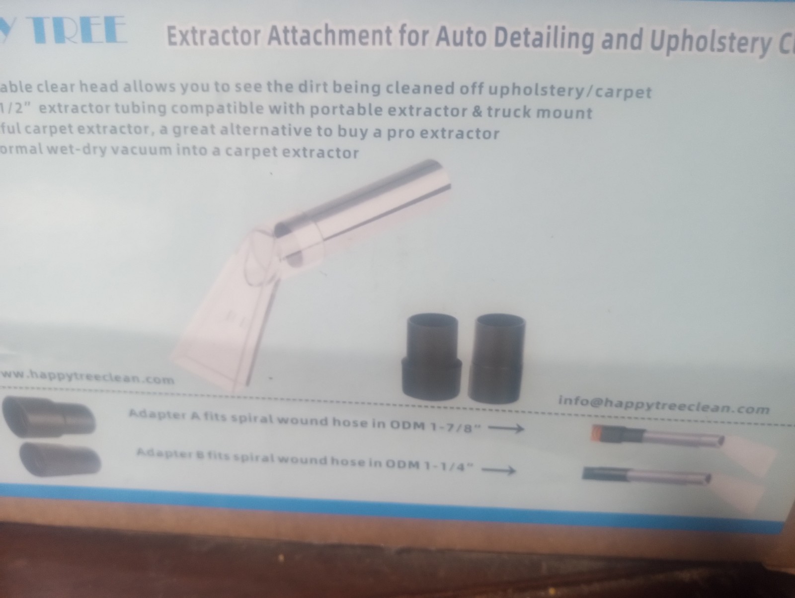 Extractor Attachment  for Auto Detailing And Upholstery Cleaning.