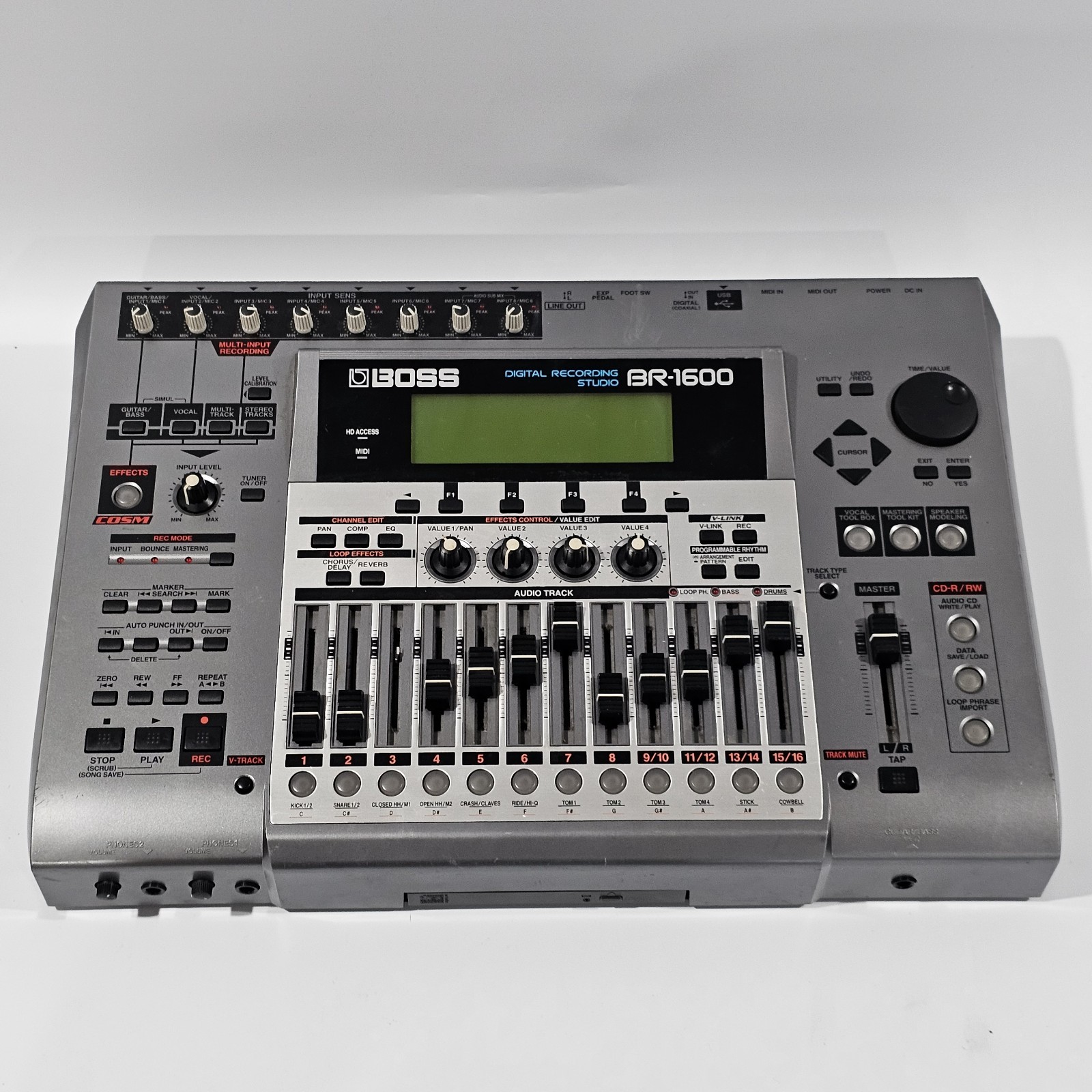 BOSS MTR BR-1600CD Digital Recording Studio Multi Track Recorder No Power Cable