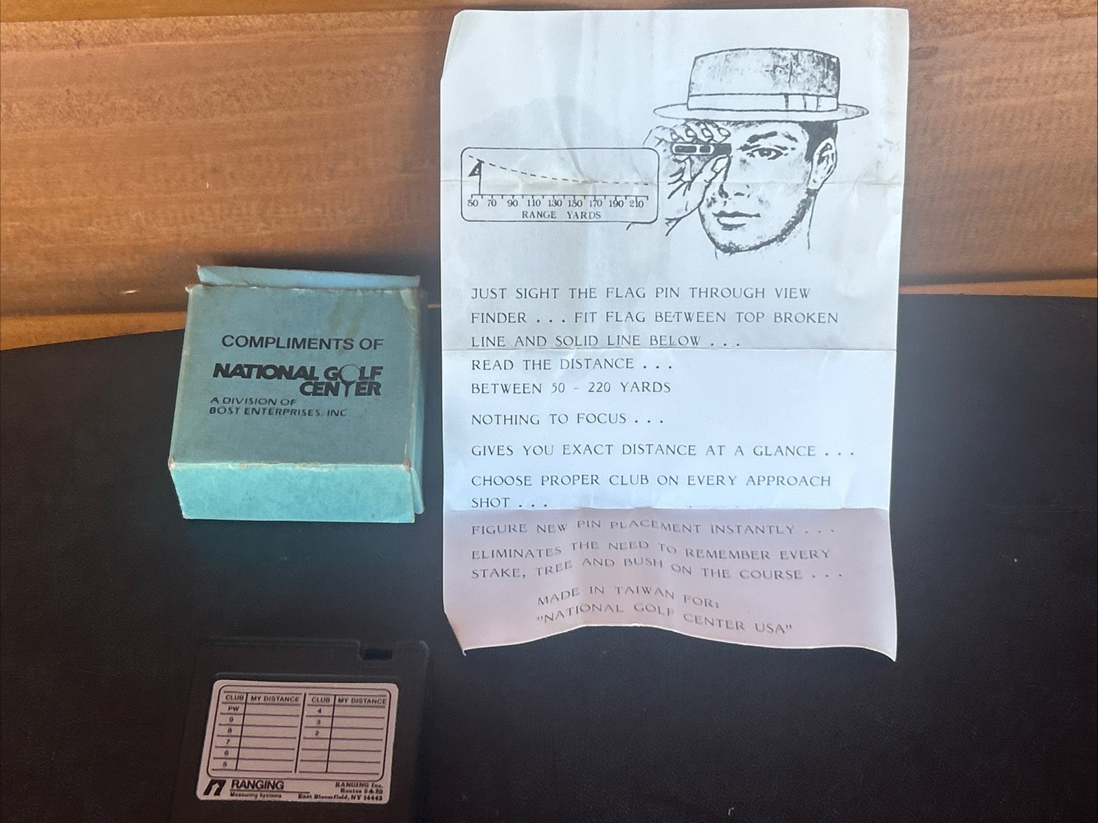 Vtg Ranging Measurement Mini Rangefinder- With Original Box & Instructions