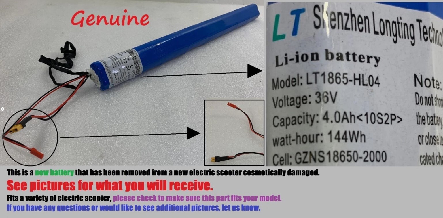Scooter Shenzhen Longting  Li-ion battery, 36V  LT1865-HL04  4.0 Ah