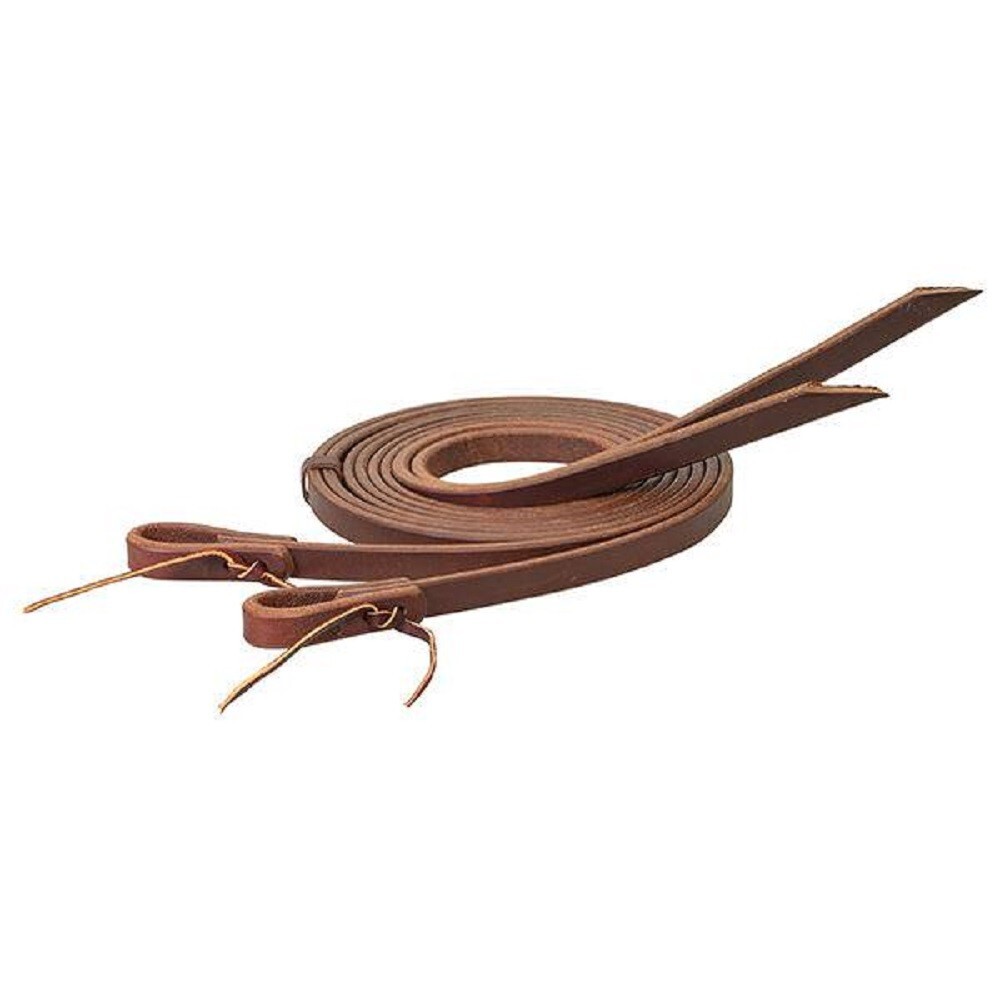 8' foot x 3/4" Weaver Leather Extra heavy harness SPLIT REINS w/ Water tie ends