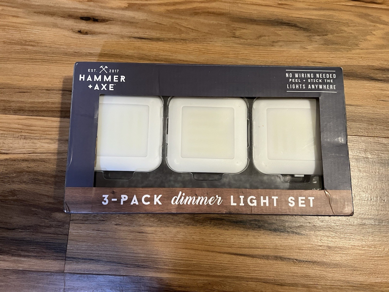 Hammer and Axe 3 Pack Square Bright LED Dimmer Lights White, MSRP $30