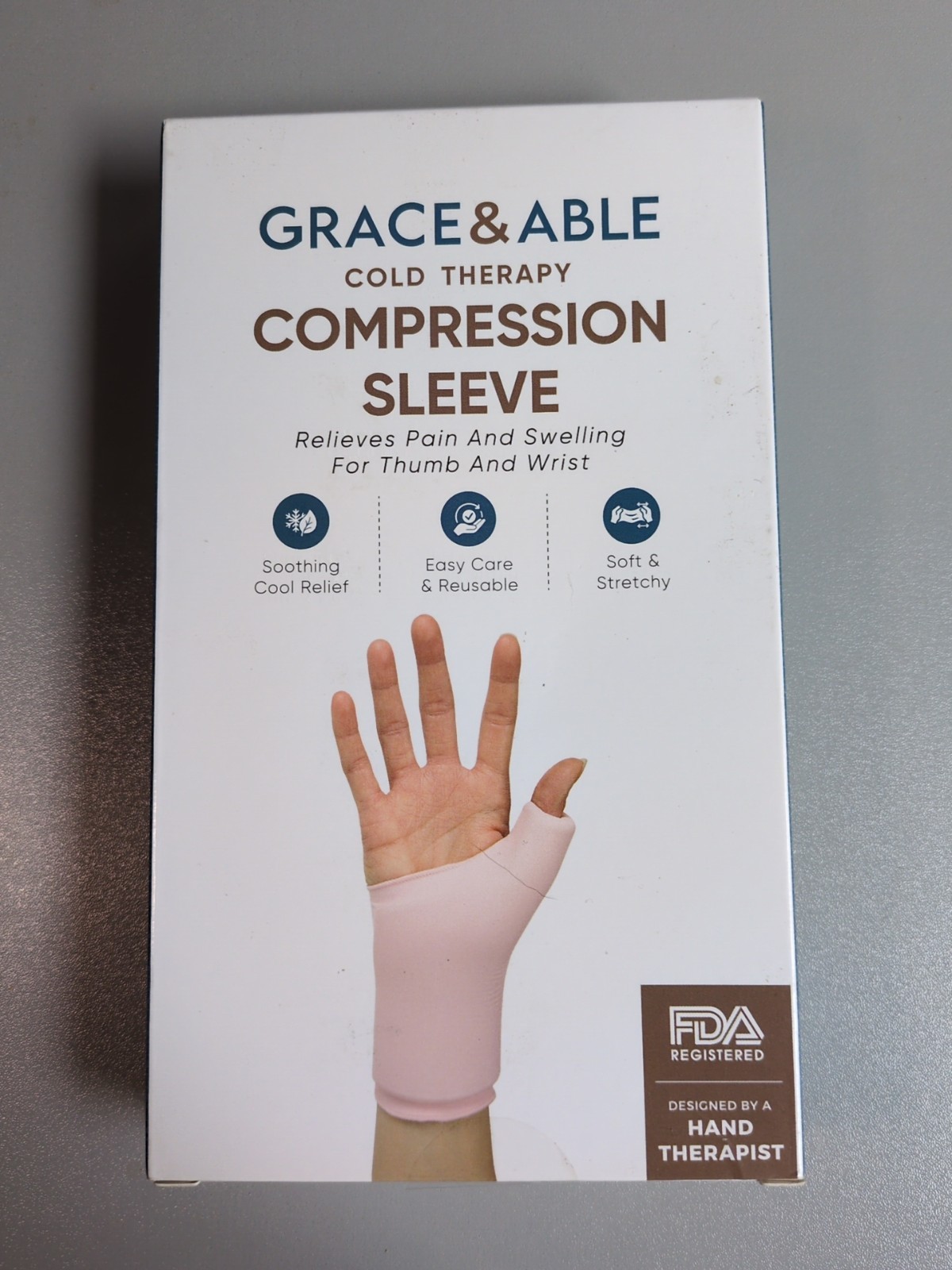 Grace & Able Cold Therapy Compression Sleeve for Wrist and Thumb NIB