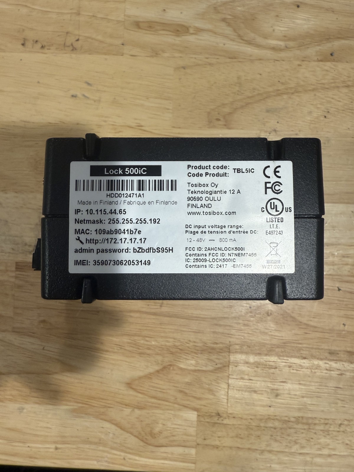 TOSIBOX Lock 500iC Remote Access Networking Device