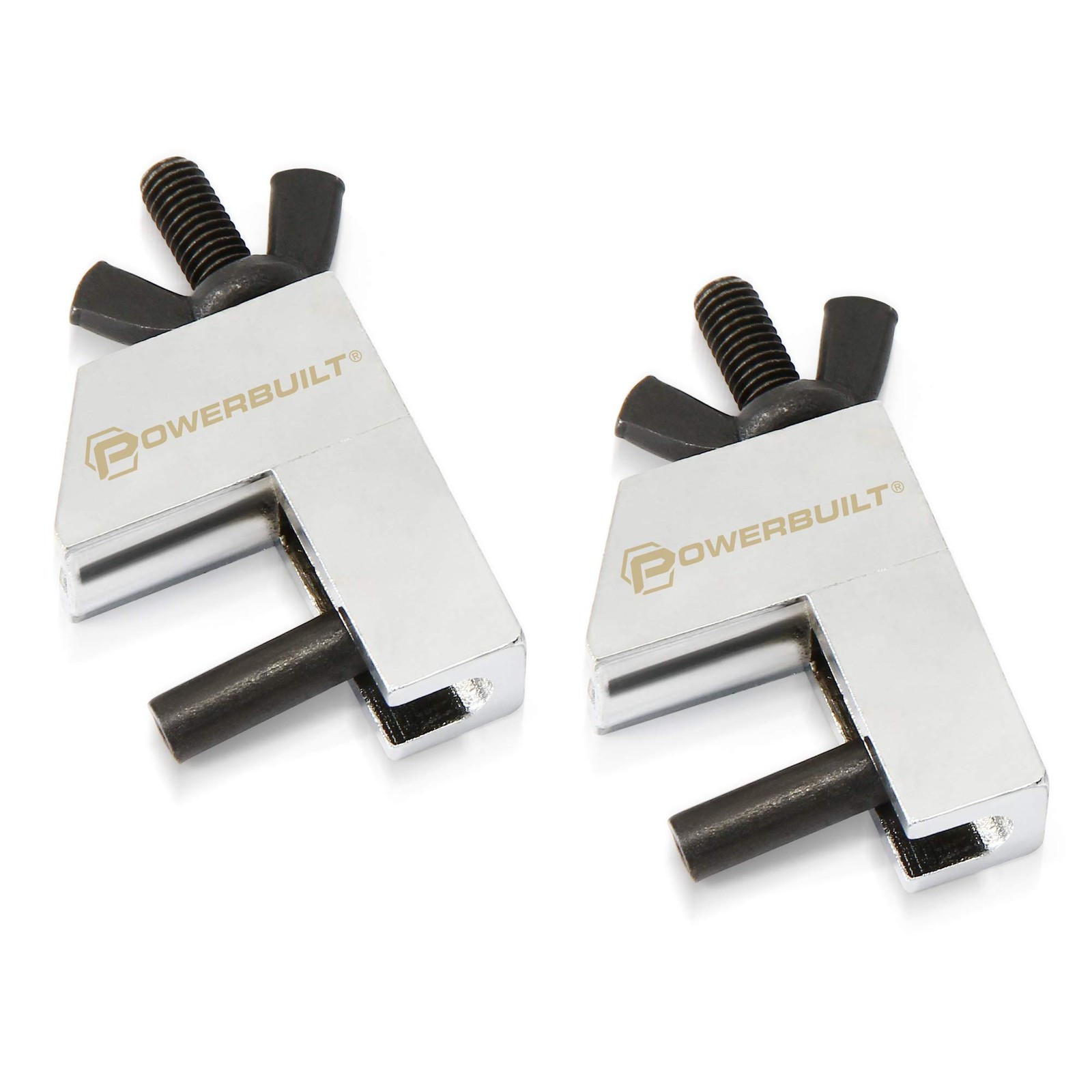 Powerbuilt 2 Piece Hose Pinchers, Brake Line Clamp, Pinch Clamp Silver