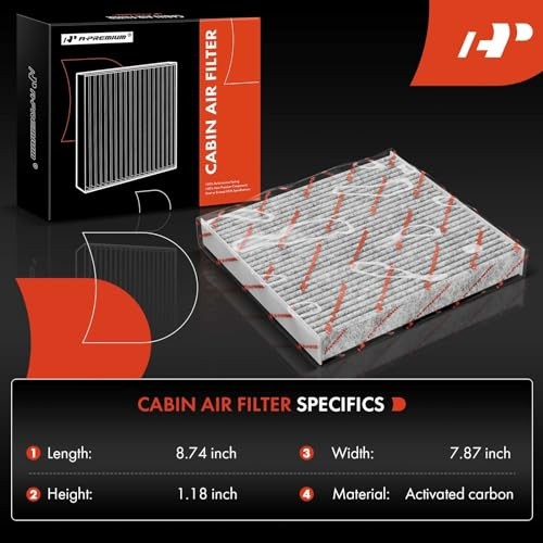 3 Pack Cabin Air Filter with Activated Carbon Compatible with Lexus Models -