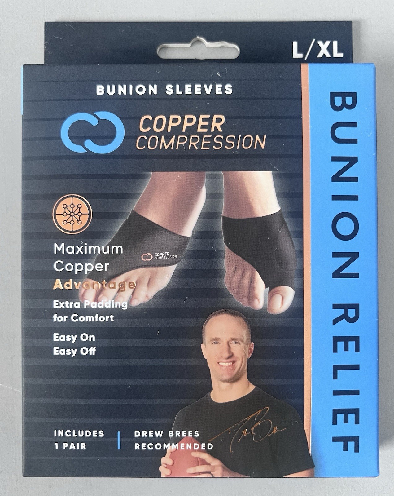 Copper Compression Bunion Sleeves~Includes 1 Pair /Unisex L/XL