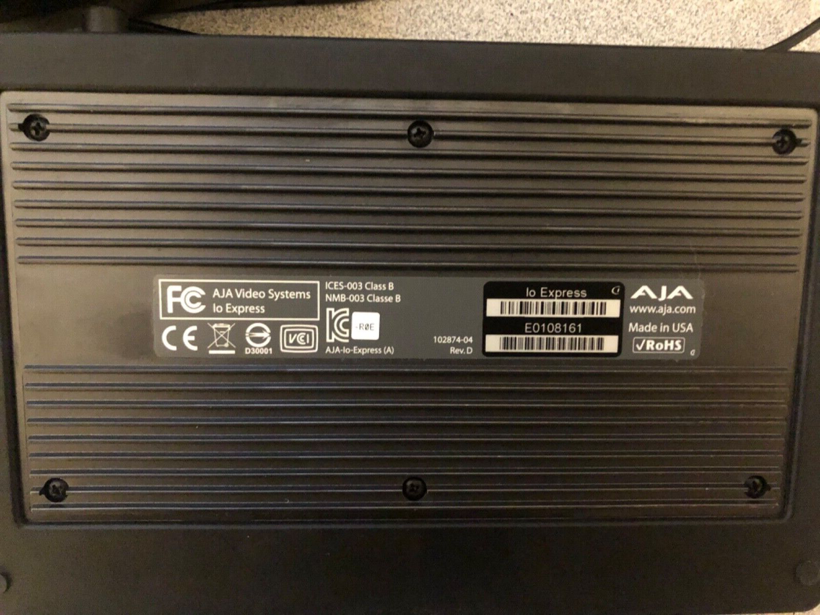 AJA IO-Express Portable Video Audio I/O Interface for PCIe