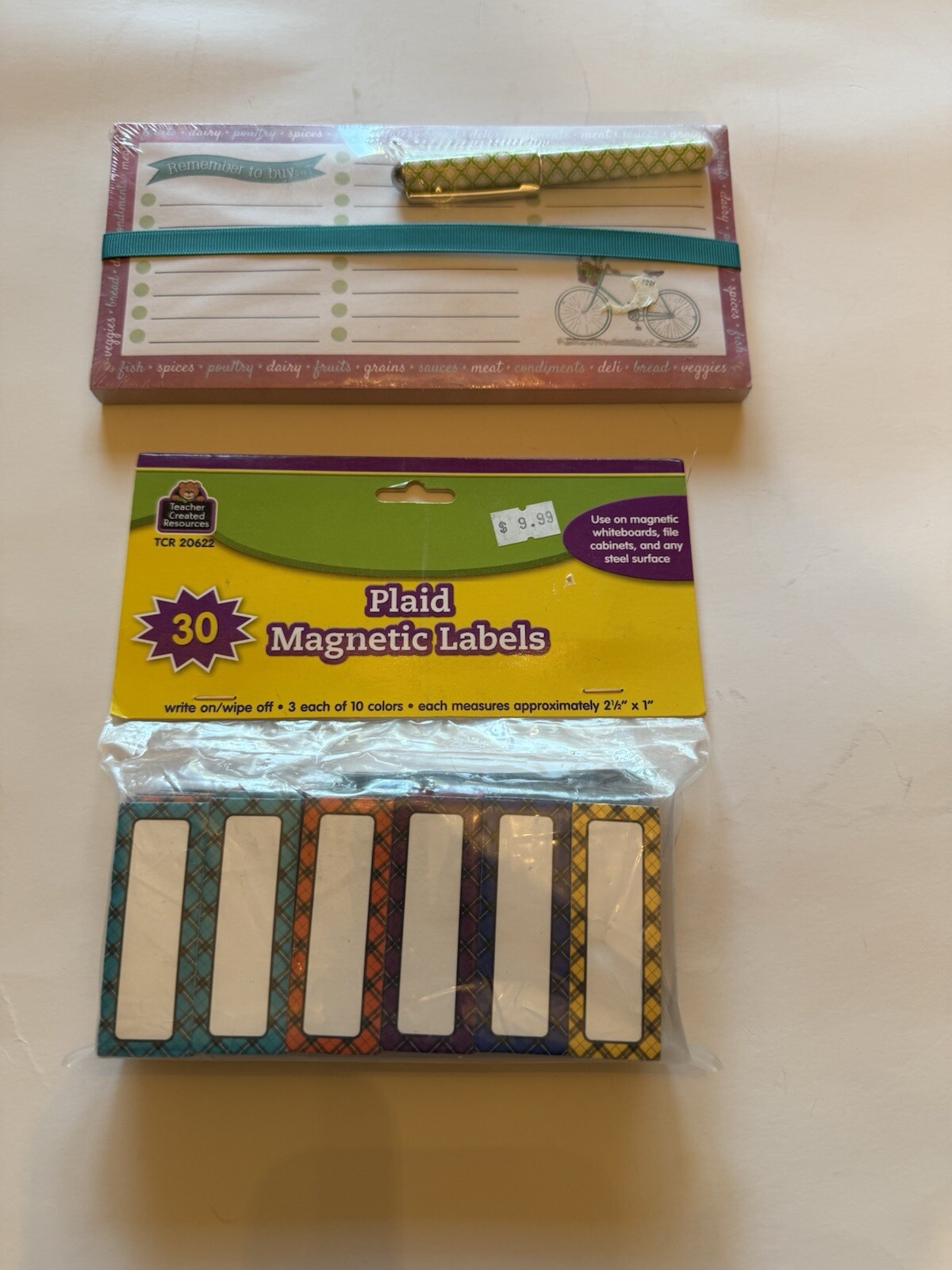 Plaid Magnetic Labels Teacher Created Resources TCR20622
