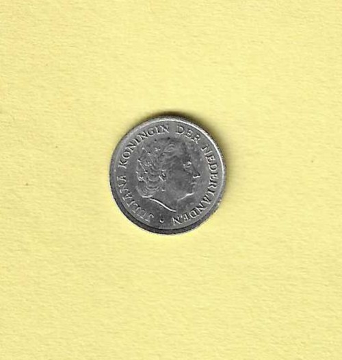 1970 Netherlands 10 Cents AU-50