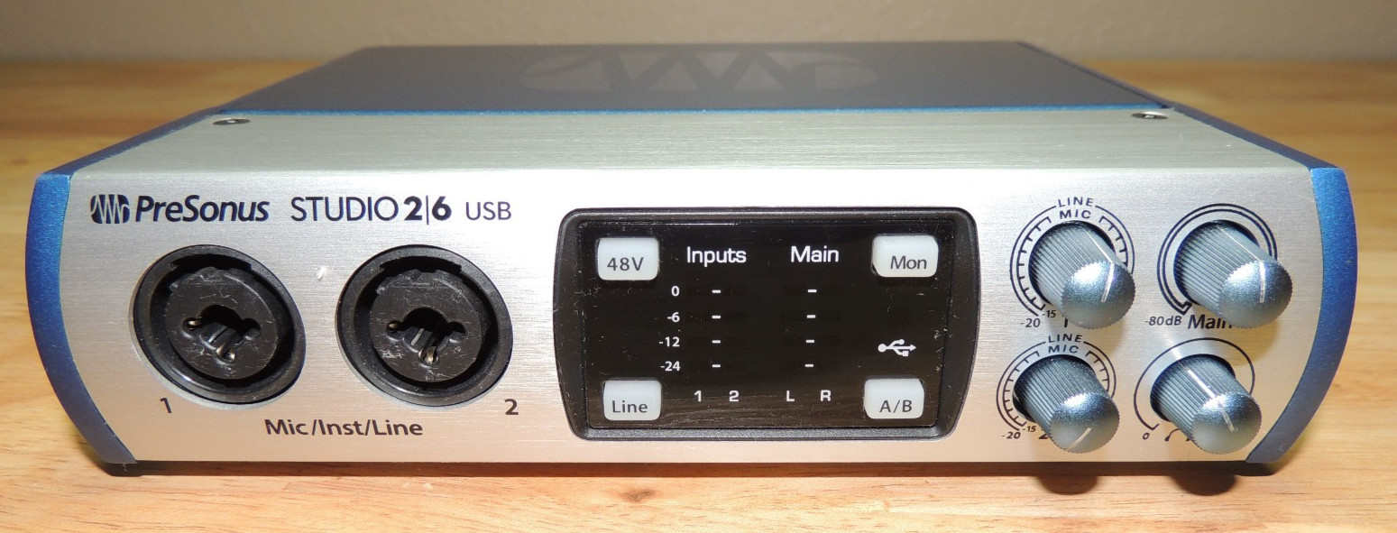 PreSonus STUDIO 2|6 USB 2CH Microphone PreAmp