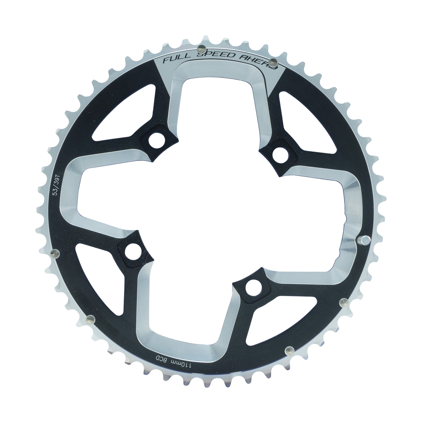 FSA Unisex Adult Gossamer ABS 2x11 Road Chainring Size 110 x 52T Black