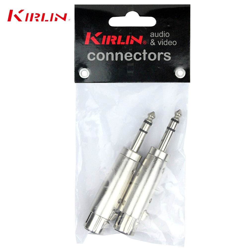 Kirlin Connectors XLR Female to 1/4" TRS Stereo Plug XLR Adapter 3121X2P