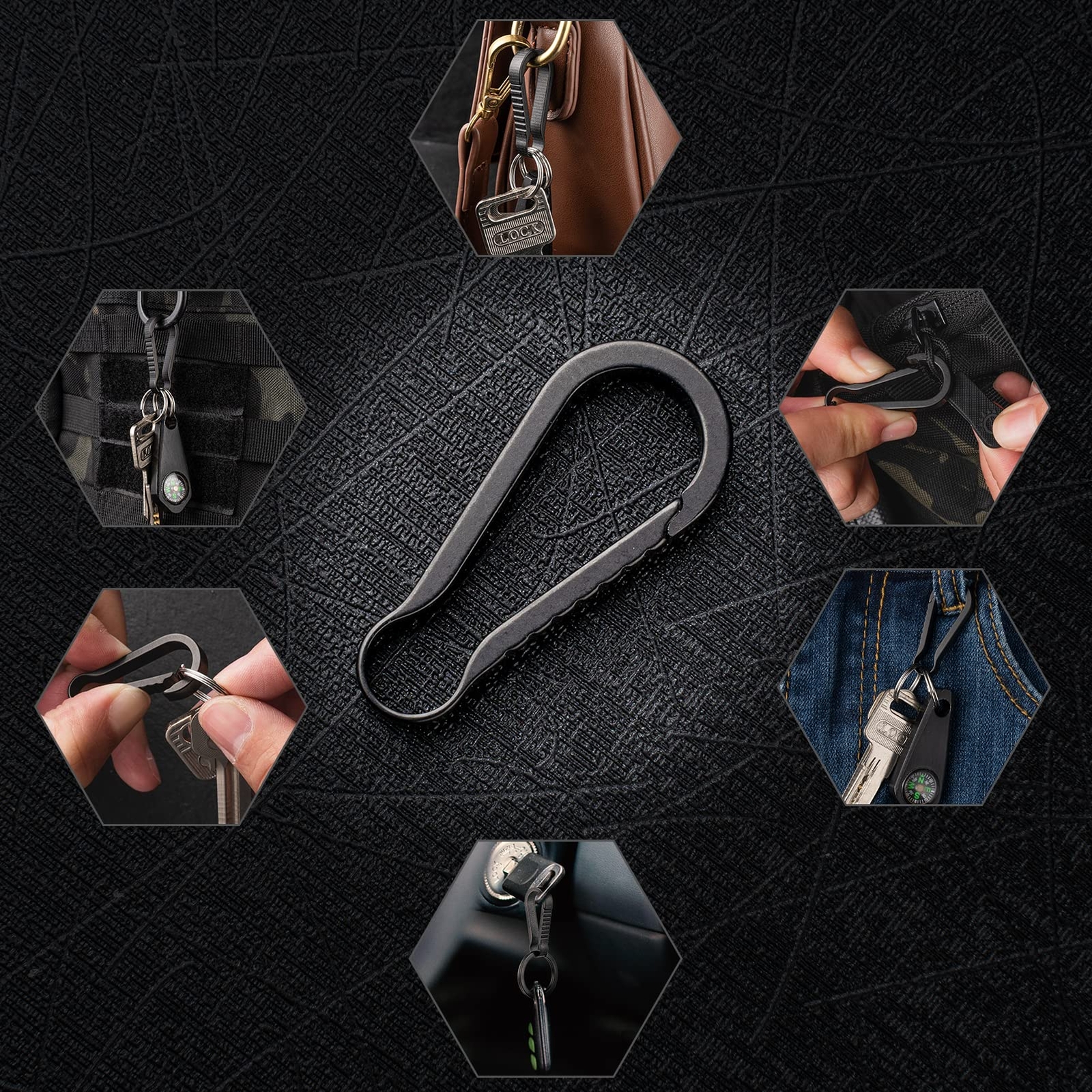 Titanium Key Chain Clip Hook Small Carabiner Keychain Clipedc Quickly Release Ke