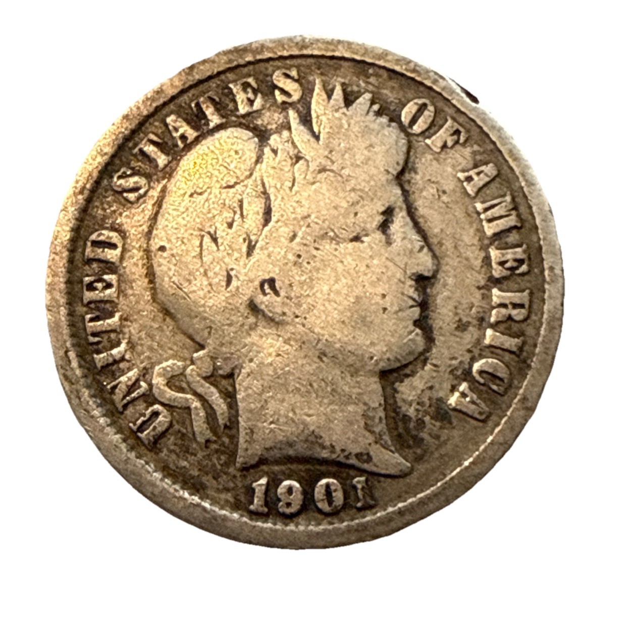 1901 Barber Dime G